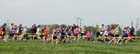 Start of the under-13 boys at the Sherman Cup, Hedley Farm, Tanfield,  County Durham.